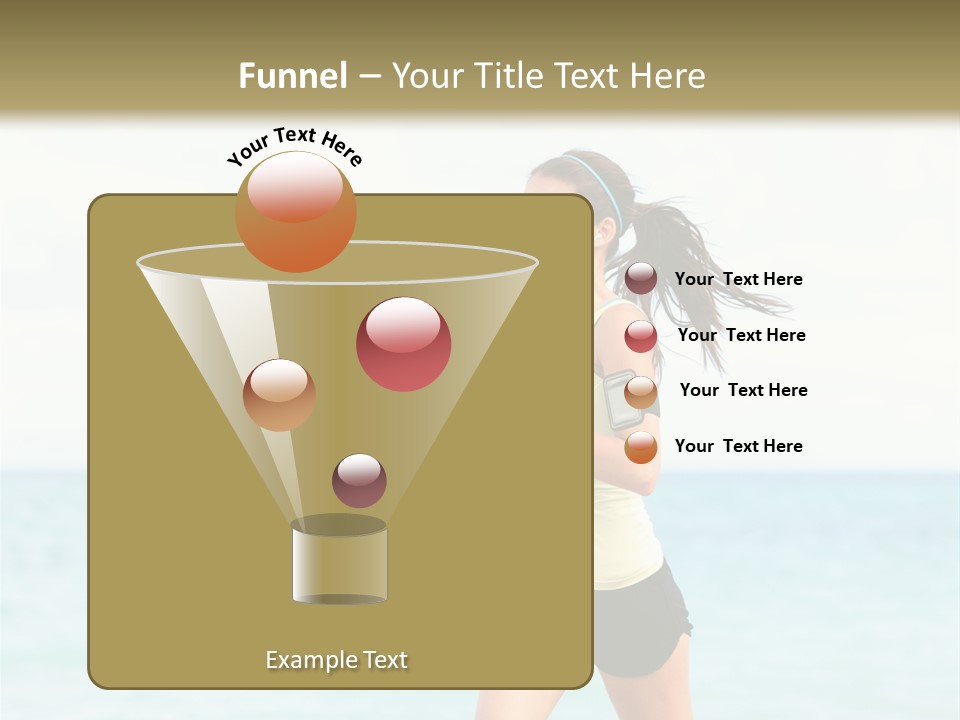 A Woman Running On The Beach Powerpoint Template PowerPoint Template