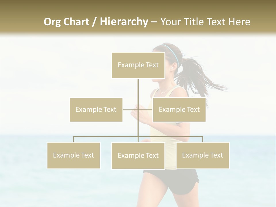 A Woman Running On The Beach Powerpoint Template PowerPoint Template