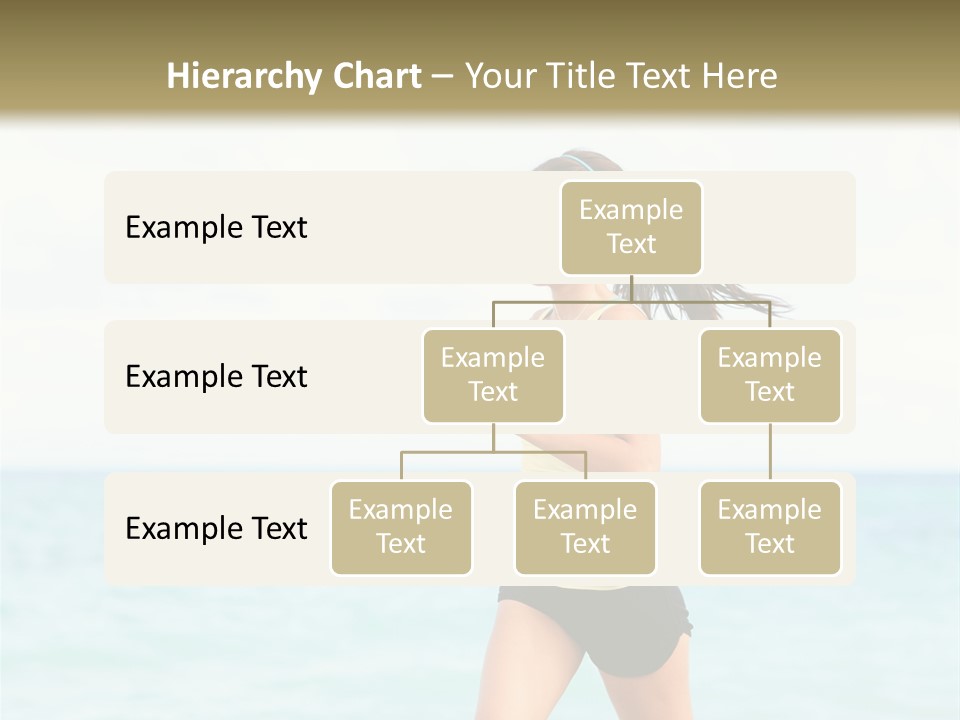 A Woman Running On The Beach Powerpoint Template PowerPoint Template