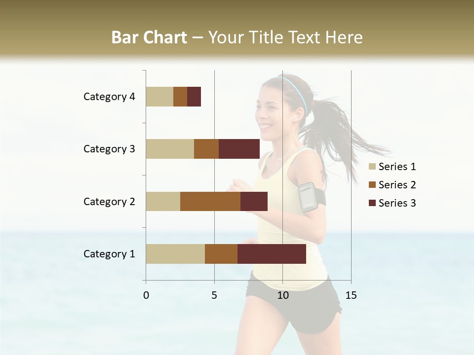 A Woman Running On The Beach Powerpoint Template PowerPoint Template