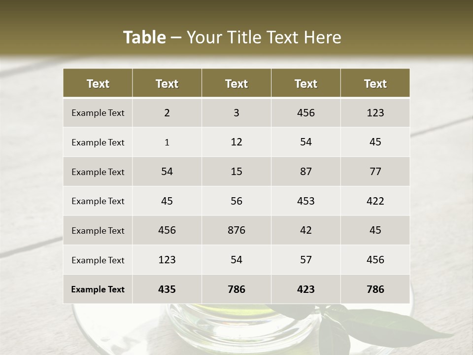 A Cup Of Green Tea With A Leaf On A Saucer PowerPoint Template