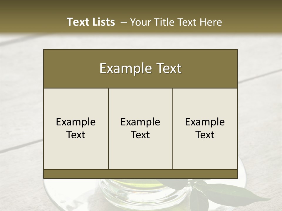 A Cup Of Green Tea With A Leaf On A Saucer PowerPoint Template