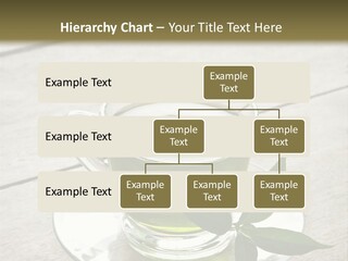 A Cup Of Green Tea With A Leaf On A Saucer PowerPoint Template