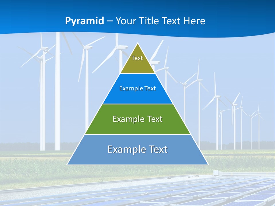 A Solar Power Plant With Windmills In The Background PowerPoint Template