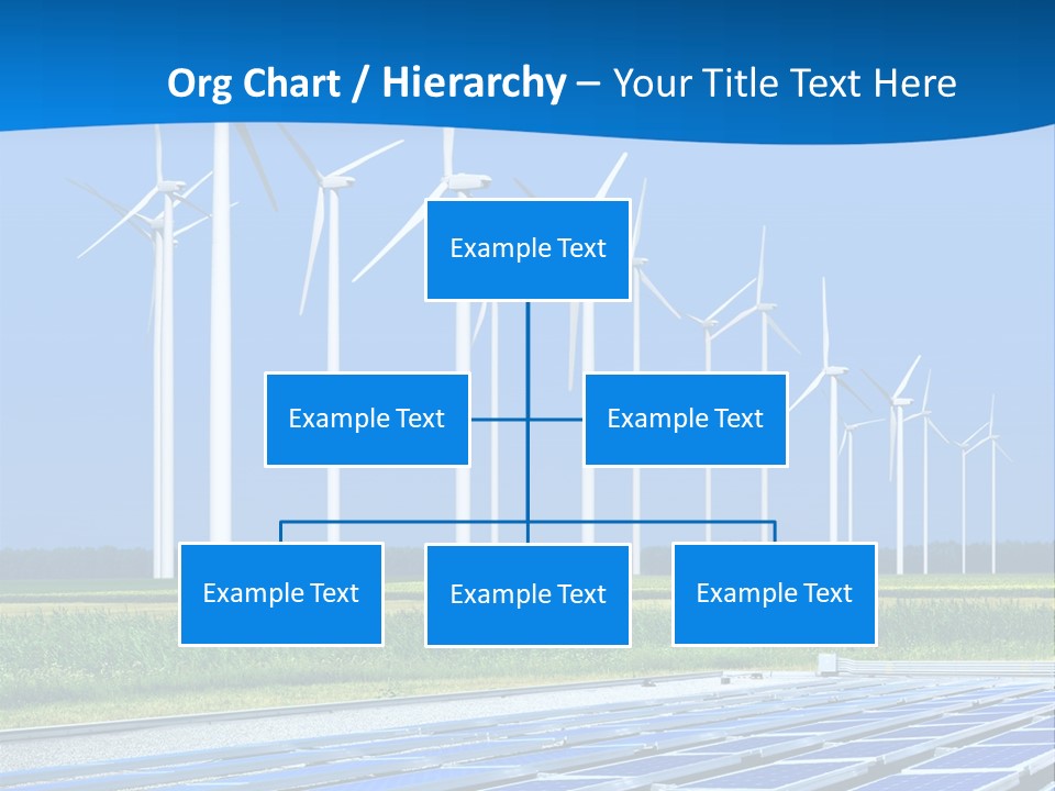 A Solar Power Plant With Windmills In The Background PowerPoint Template