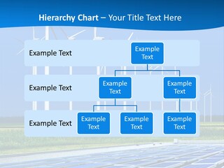 A Solar Power Plant With Windmills In The Background PowerPoint Template