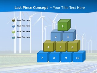 A Solar Power Plant With Windmills In The Background PowerPoint Template
