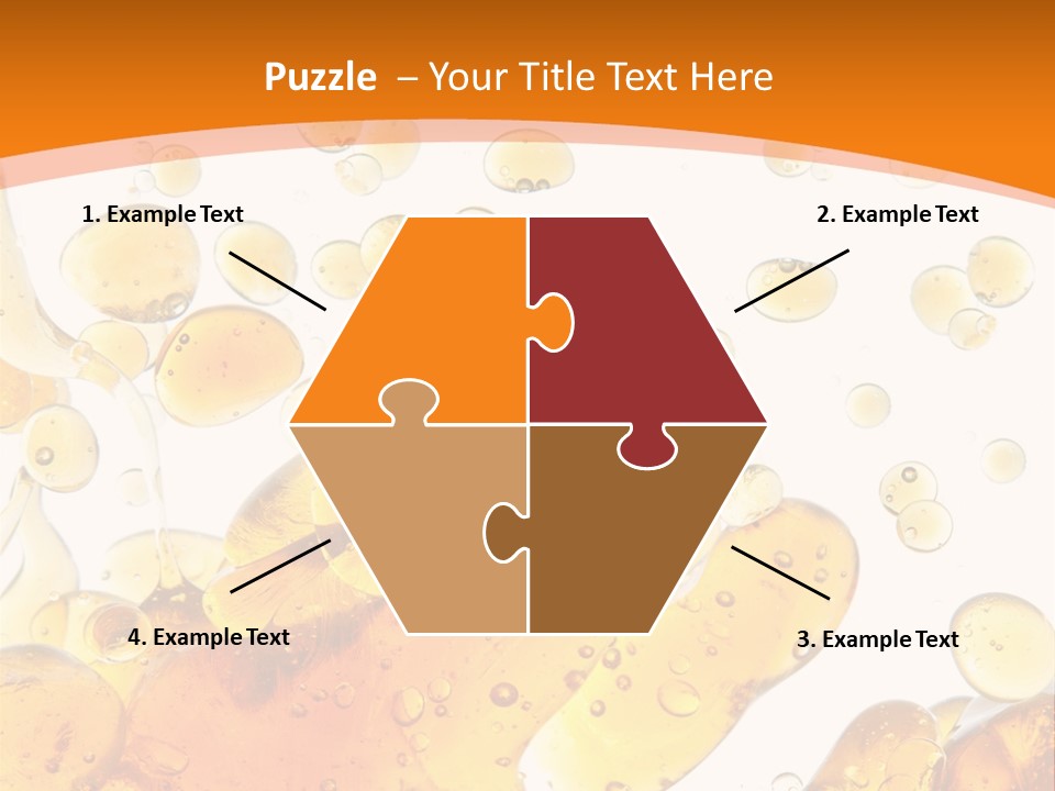 A Bottle Of Beer With Bubbles On It PowerPoint Template