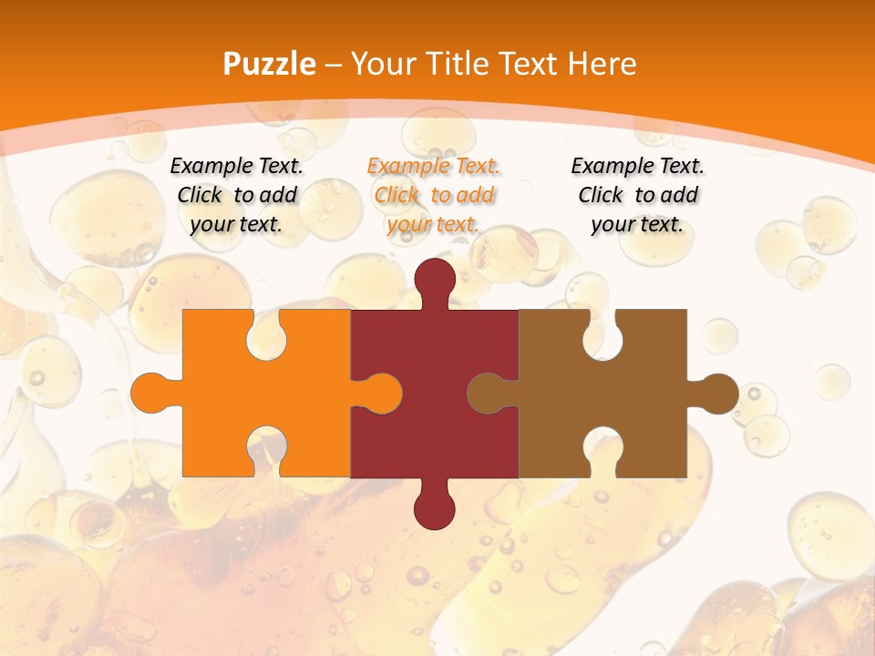 A Bottle Of Beer With Bubbles On It PowerPoint Template