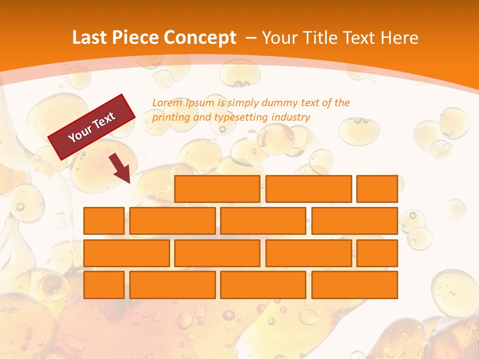 A Bottle Of Beer With Bubbles On It PowerPoint Template