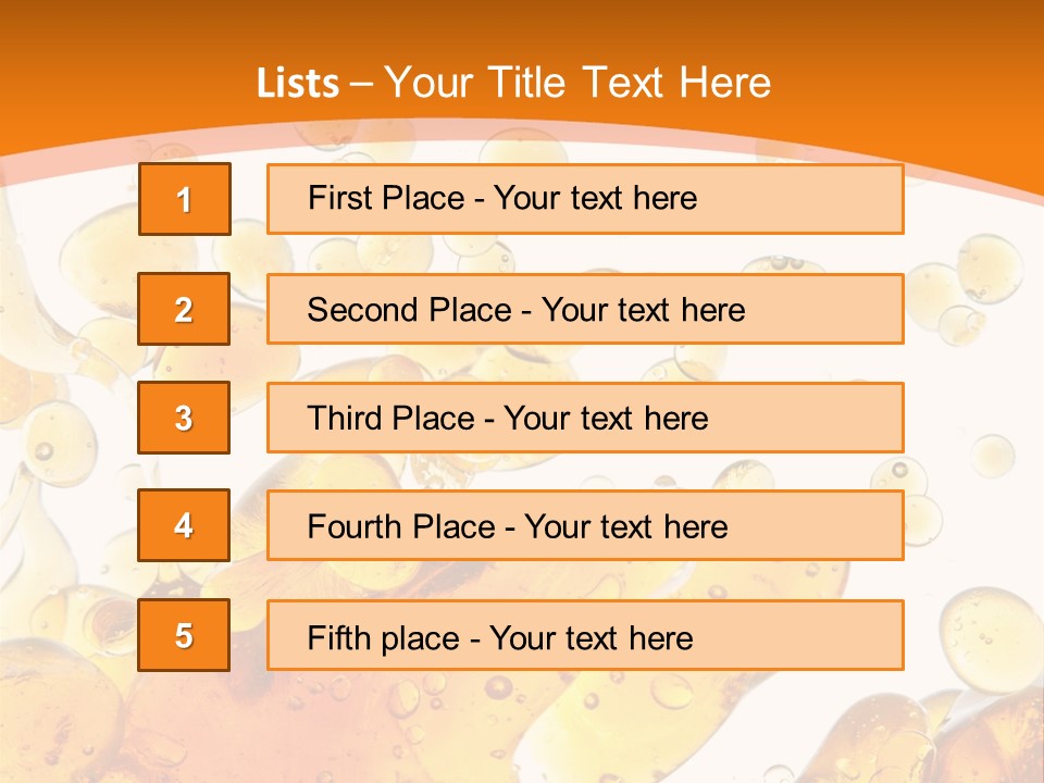 A Bottle Of Beer With Bubbles On It PowerPoint Template
