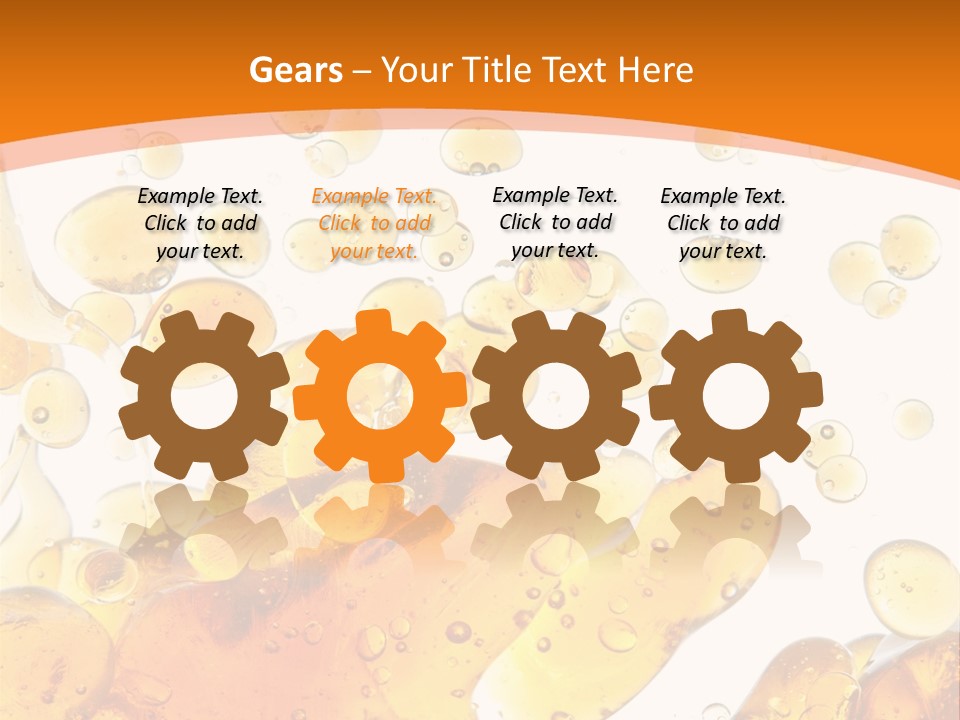 A Bottle Of Beer With Bubbles On It PowerPoint Template