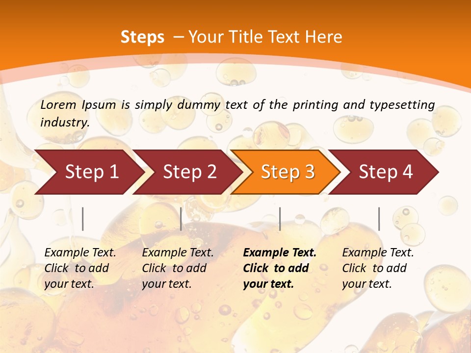 A Bottle Of Beer With Bubbles On It PowerPoint Template