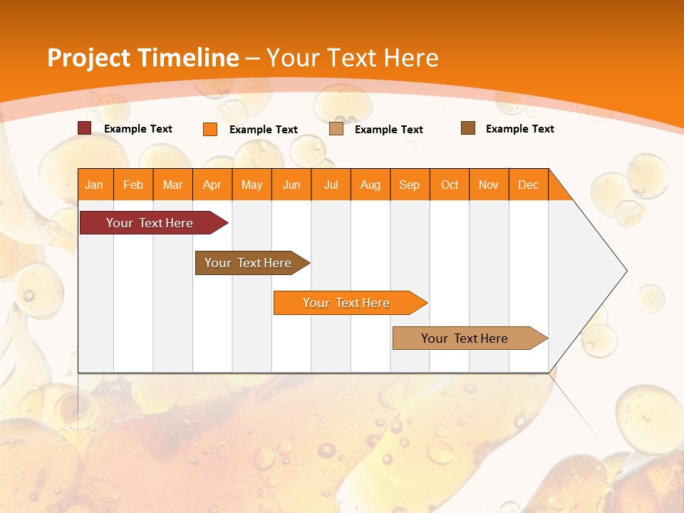 A Bottle Of Beer With Bubbles On It PowerPoint Template