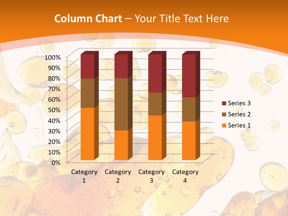 A Bottle Of Beer With Bubbles On It PowerPoint Template
