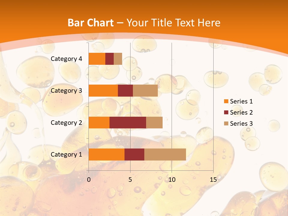 A Bottle Of Beer With Bubbles On It PowerPoint Template