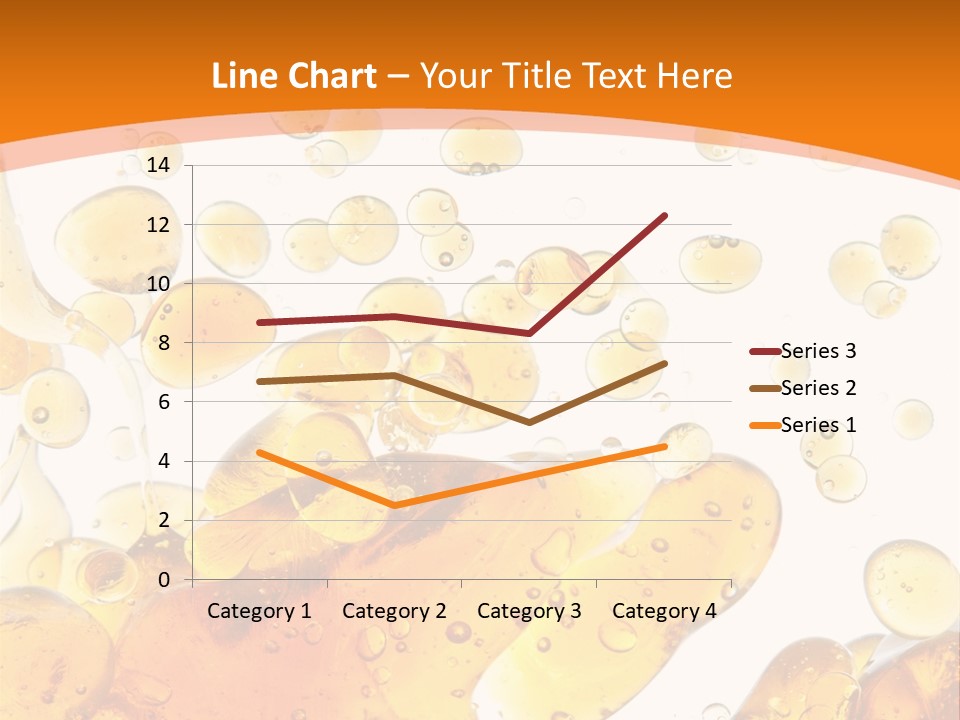 A Bottle Of Beer With Bubbles On It PowerPoint Template