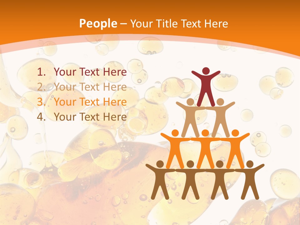 A Bottle Of Beer With Bubbles On It PowerPoint Template