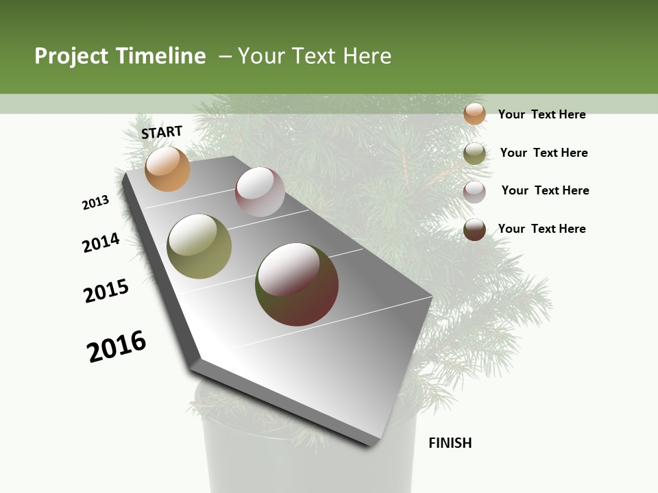 A Plant In A Pot On A White Background PowerPoint Template