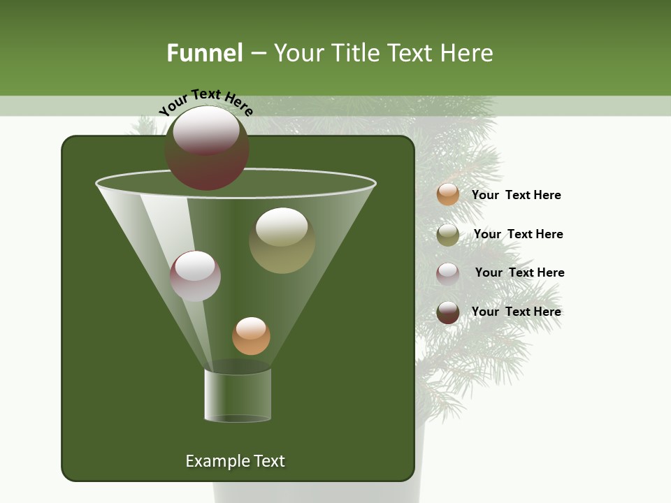 A Plant In A Pot On A White Background PowerPoint Template