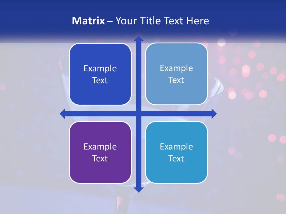 A Blue Drink In A Glass On A Table PowerPoint Template