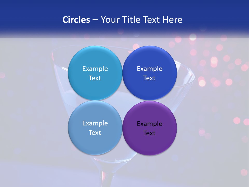 A Blue Drink In A Glass On A Table PowerPoint Template