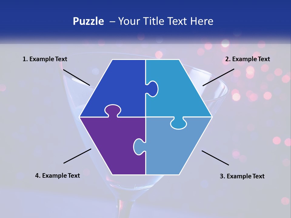 A Blue Drink In A Glass On A Table PowerPoint Template