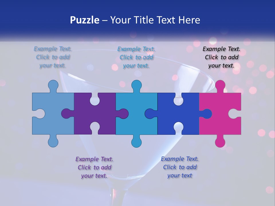 A Blue Drink In A Glass On A Table PowerPoint Template