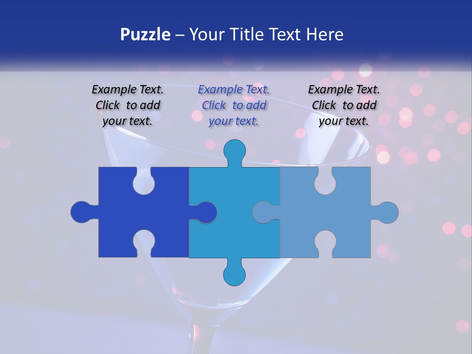 A Blue Drink In A Glass On A Table PowerPoint Template