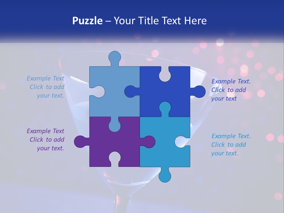 A Blue Drink In A Glass On A Table PowerPoint Template