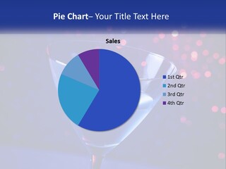 A Blue Drink In A Glass On A Table PowerPoint Template