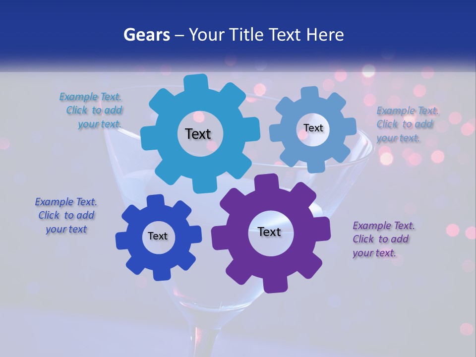 A Blue Drink In A Glass On A Table PowerPoint Template