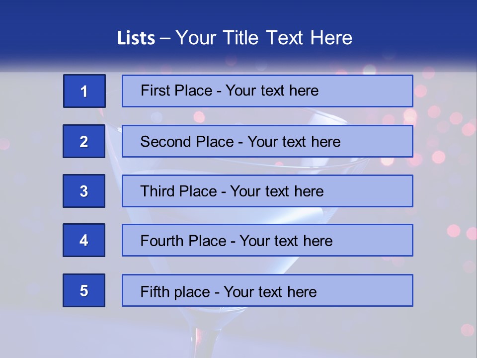 A Blue Drink In A Glass On A Table PowerPoint Template