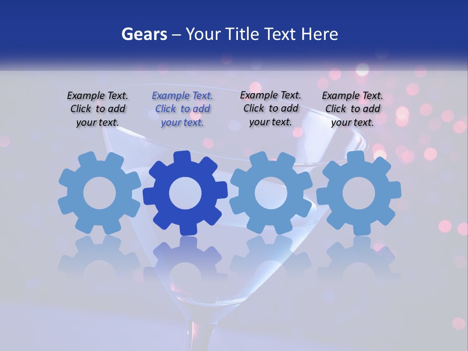 A Blue Drink In A Glass On A Table PowerPoint Template