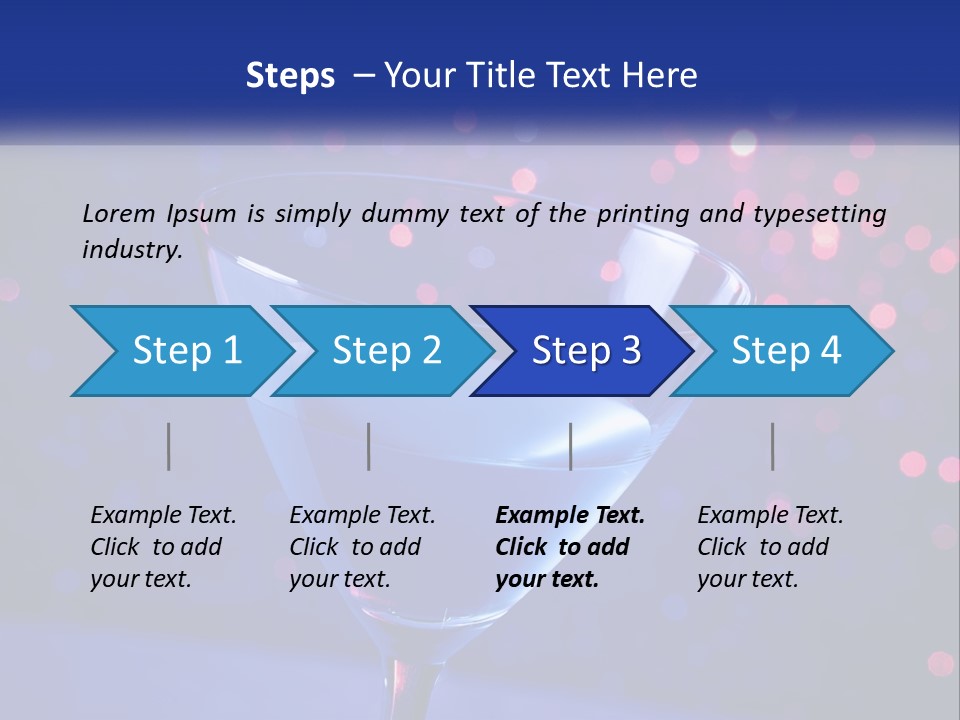 A Blue Drink In A Glass On A Table PowerPoint Template