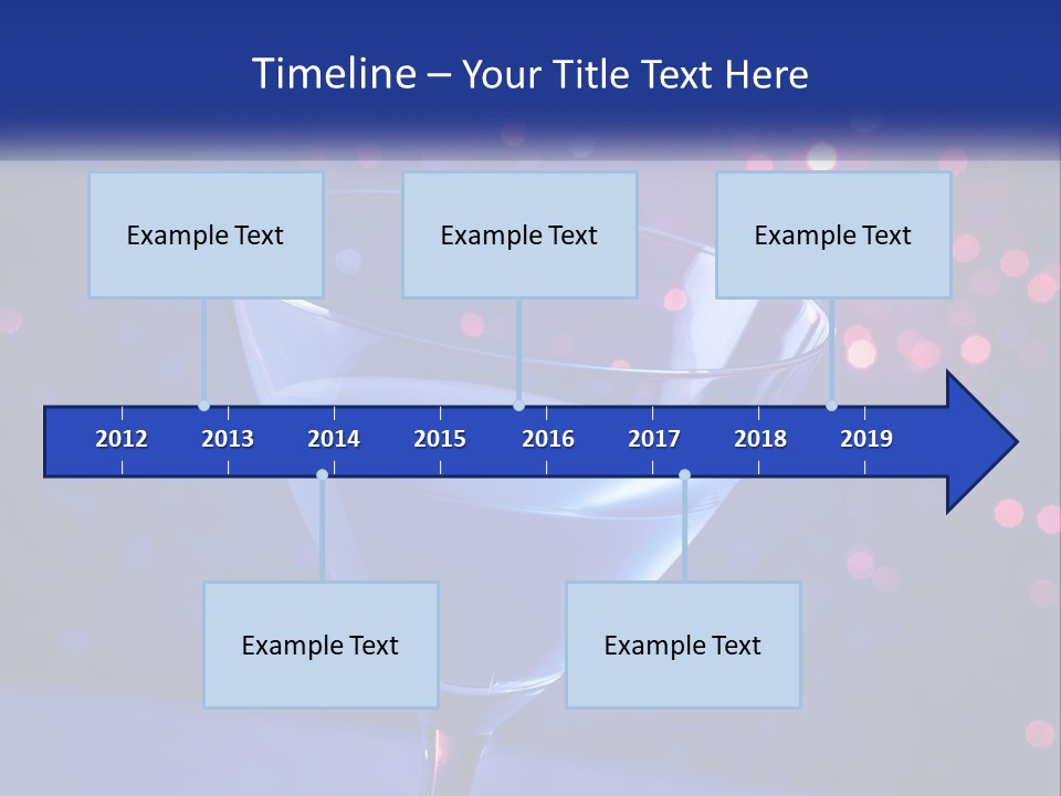 A Blue Drink In A Glass On A Table PowerPoint Template