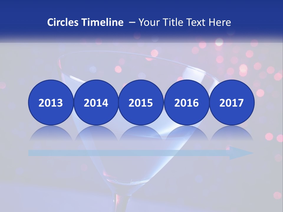 A Blue Drink In A Glass On A Table PowerPoint Template