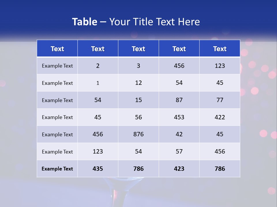 A Blue Drink In A Glass On A Table PowerPoint Template