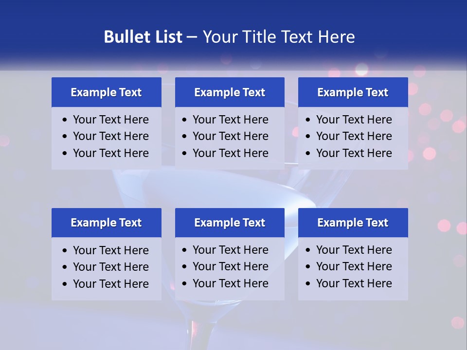 A Blue Drink In A Glass On A Table PowerPoint Template