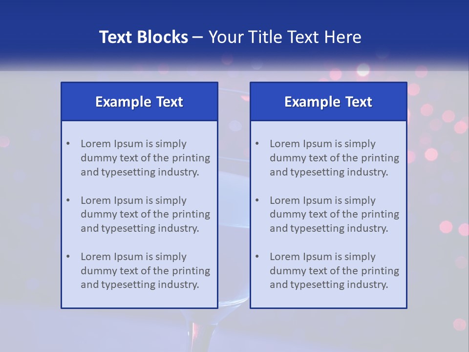 A Blue Drink In A Glass On A Table PowerPoint Template