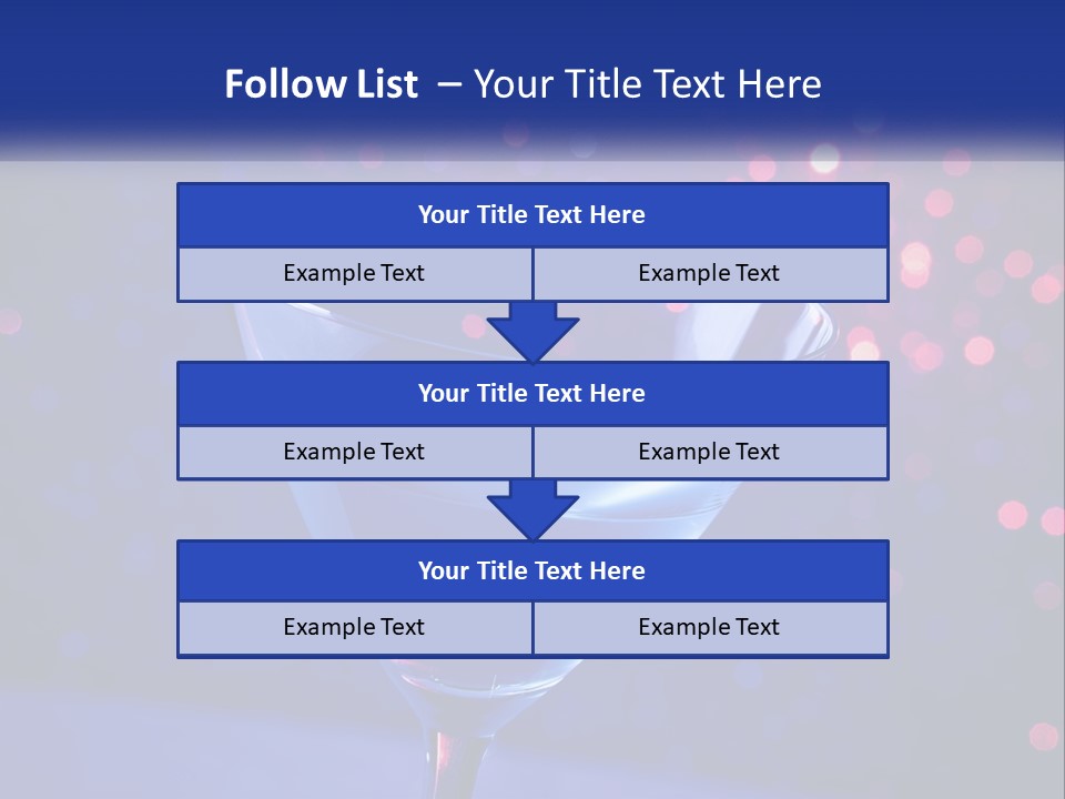 A Blue Drink In A Glass On A Table PowerPoint Template