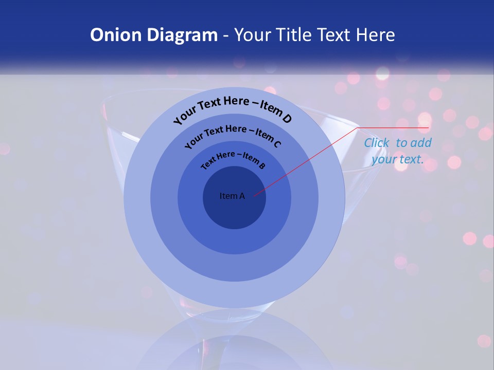 A Blue Drink In A Glass On A Table PowerPoint Template