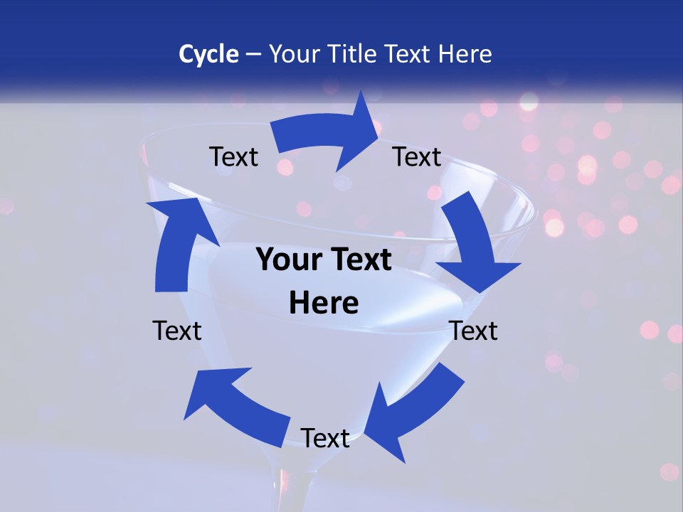 A Blue Drink In A Glass On A Table PowerPoint Template