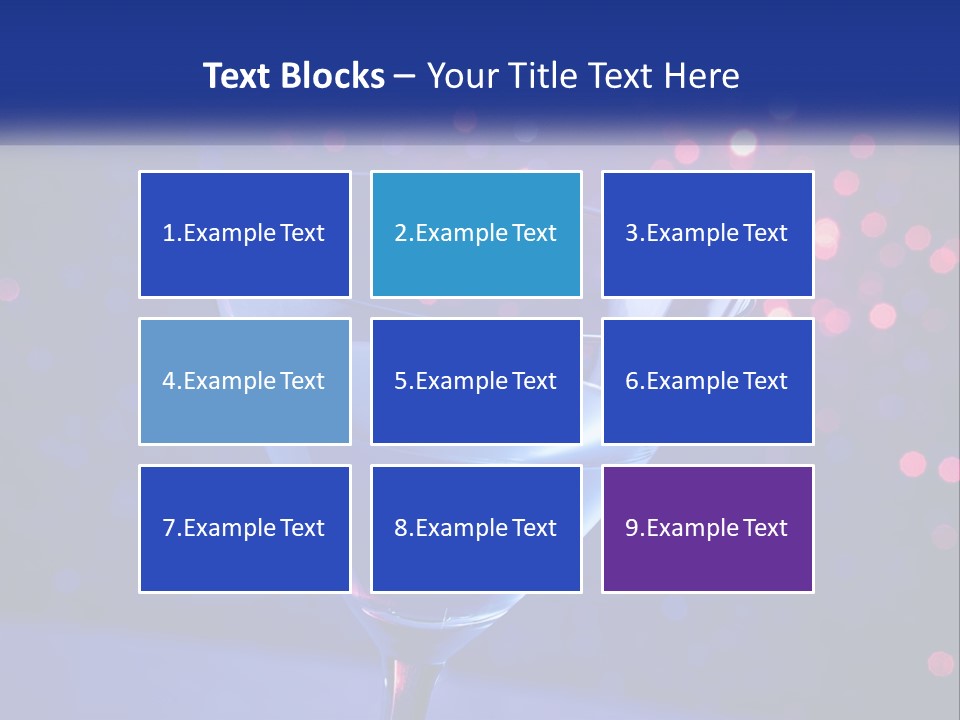 A Blue Drink In A Glass On A Table PowerPoint Template