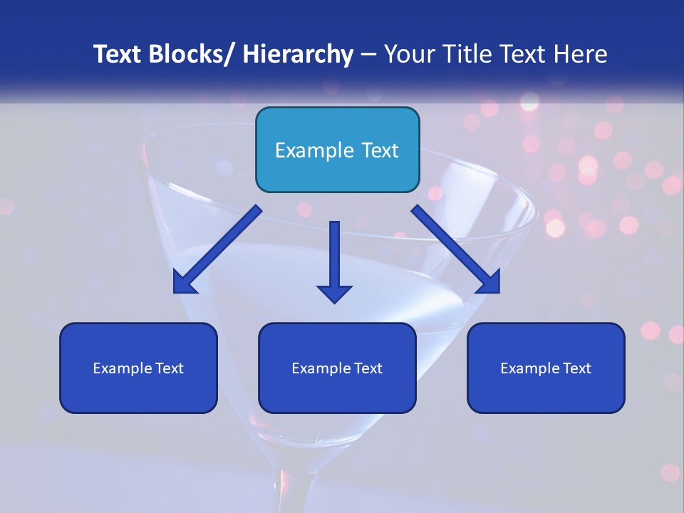 A Blue Drink In A Glass On A Table PowerPoint Template