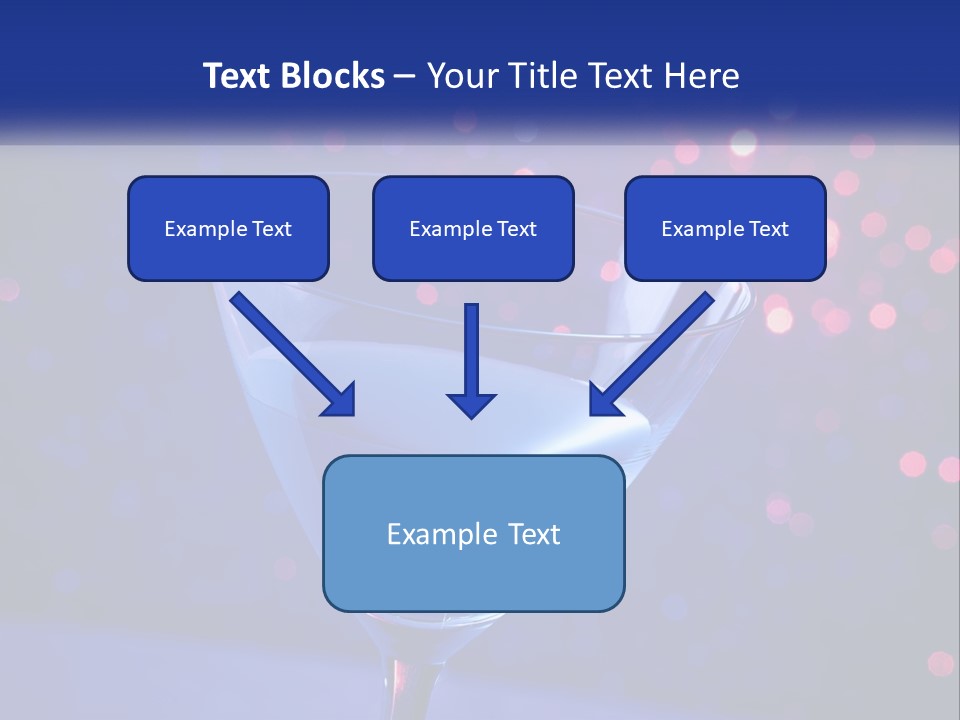 A Blue Drink In A Glass On A Table PowerPoint Template