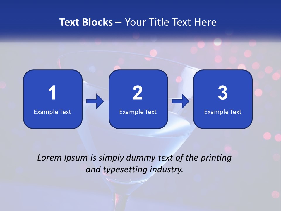 A Blue Drink In A Glass On A Table PowerPoint Template