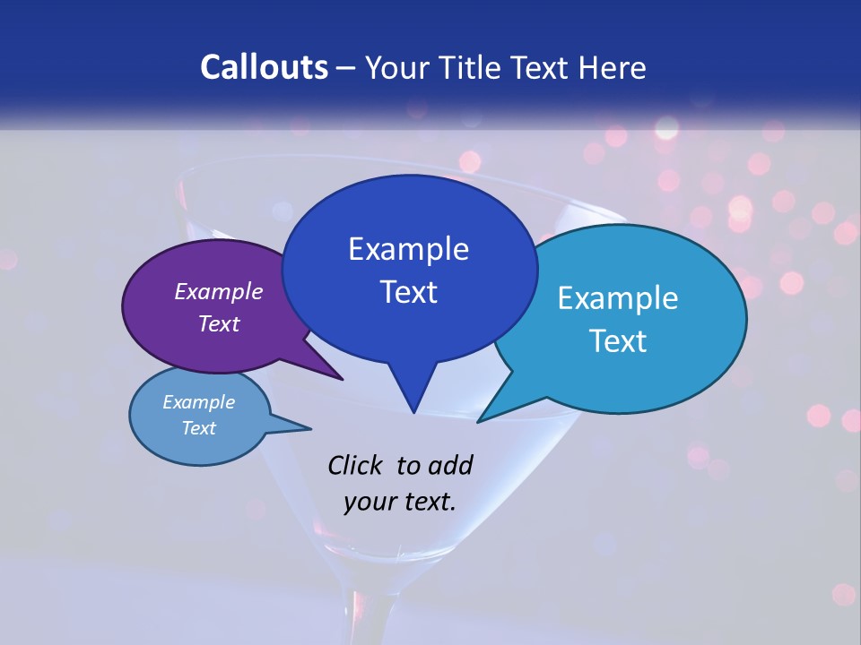 A Blue Drink In A Glass On A Table PowerPoint Template