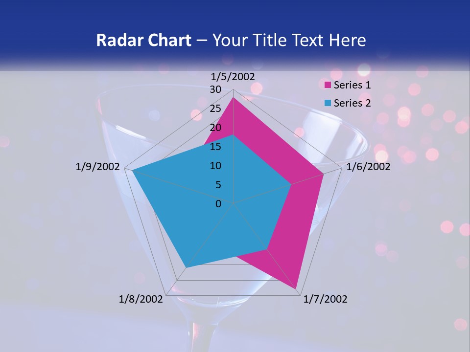 A Blue Drink In A Glass On A Table PowerPoint Template