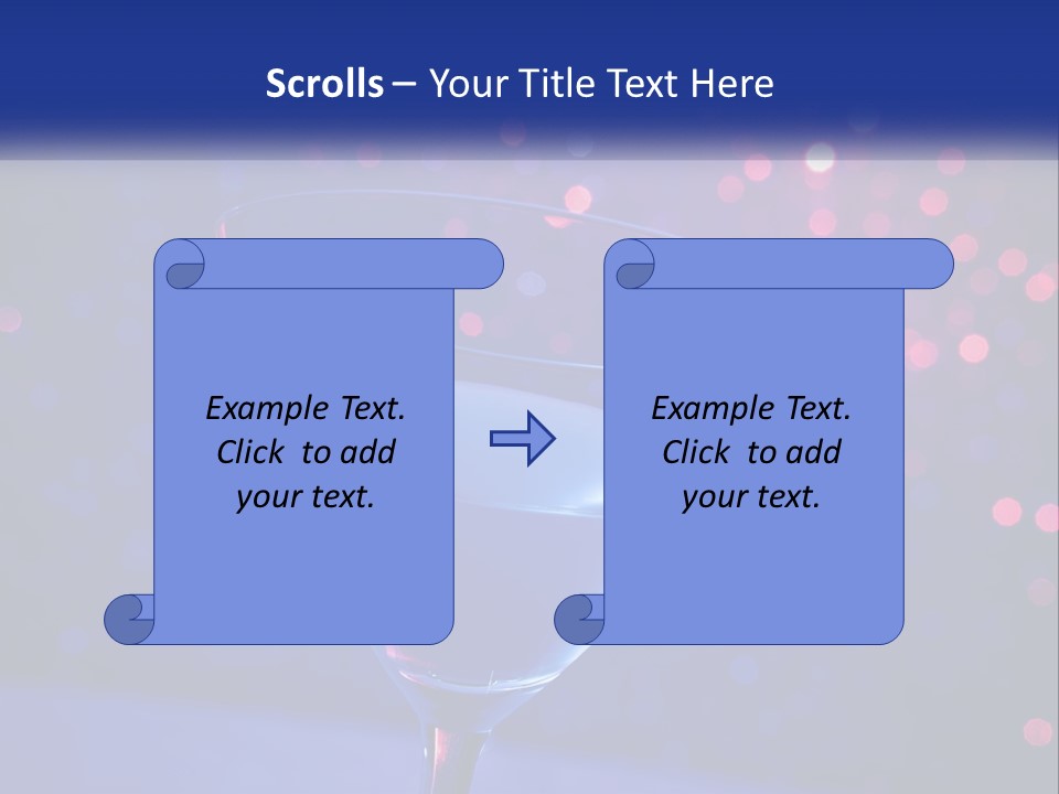 A Blue Drink In A Glass On A Table PowerPoint Template